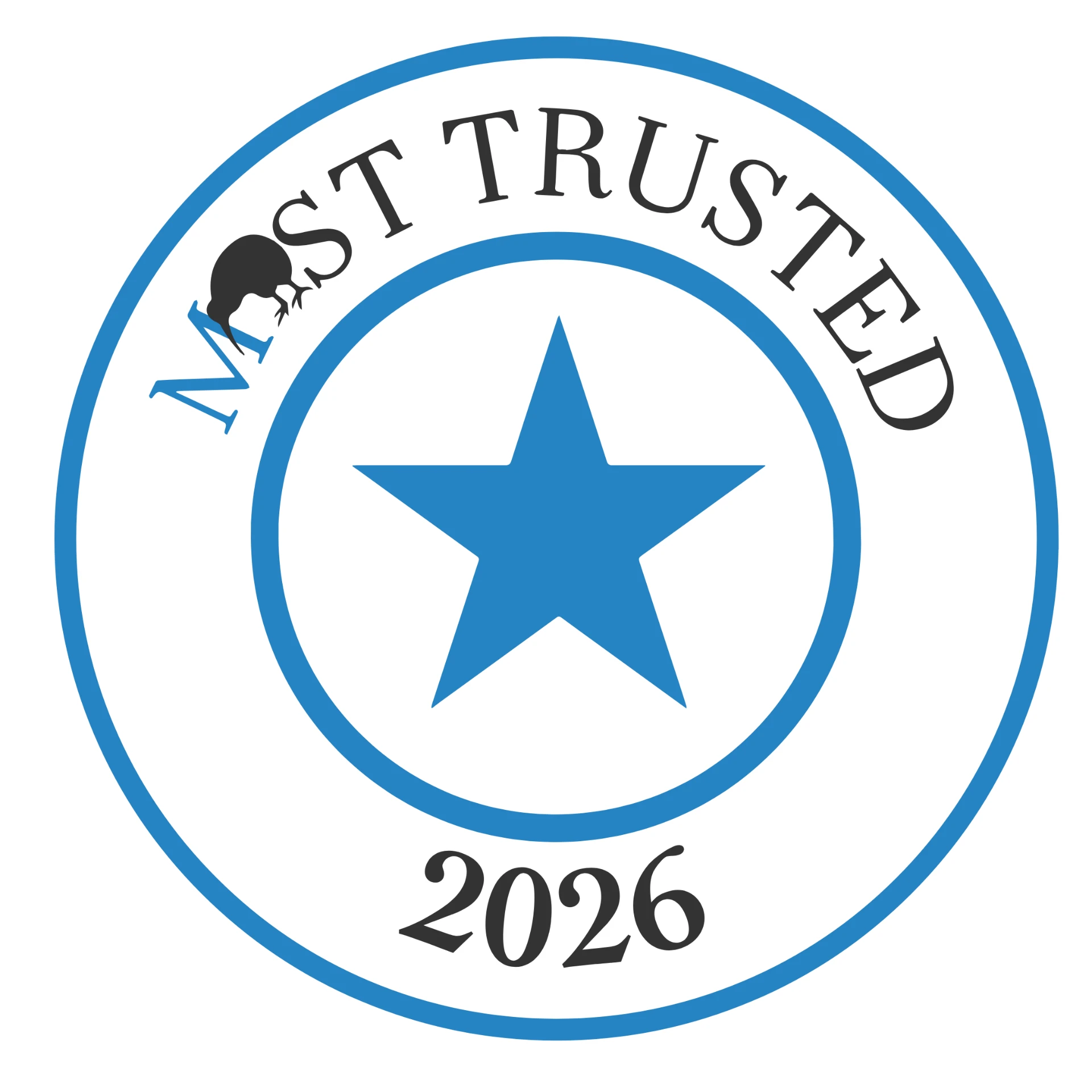 Most Trusted 2026 award badge